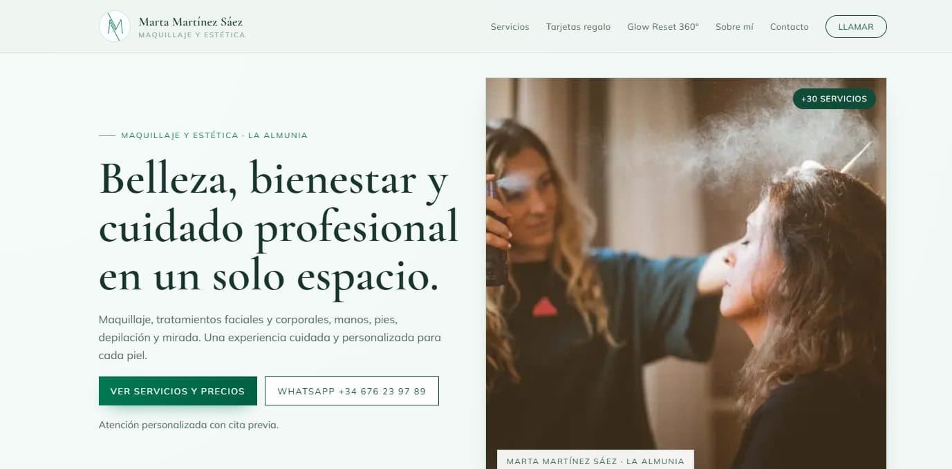 Sitio web de Marta Martínez Estética
