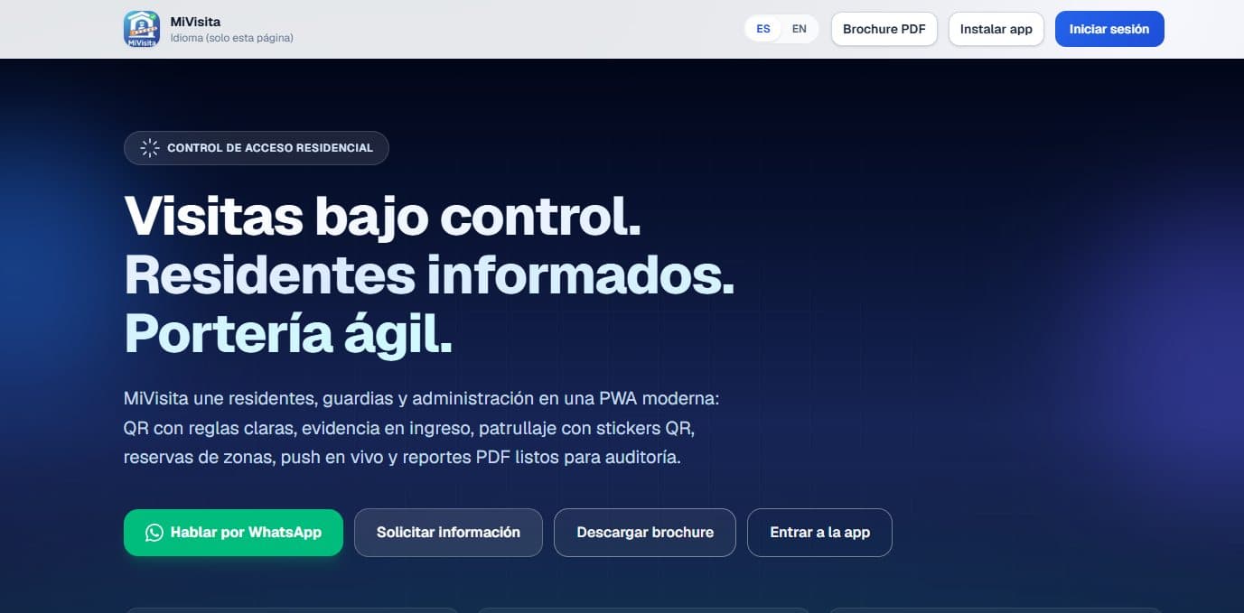 App MiVisita desarrollada por Nexus